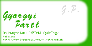 gyorgyi partl business card